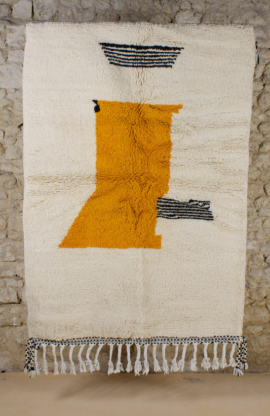 Tapis Beni Ouarain berbère authentique – Design moderne en laine naturelle