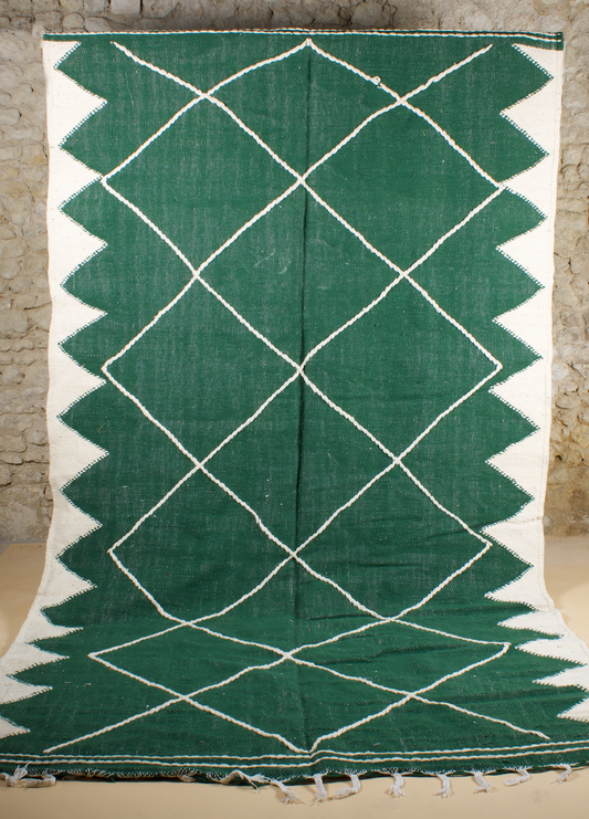 Grand Tapis Kilim Zanafi Vert
