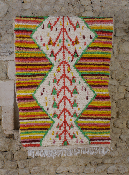 Petit Tapis Beni Ouarain Coloré