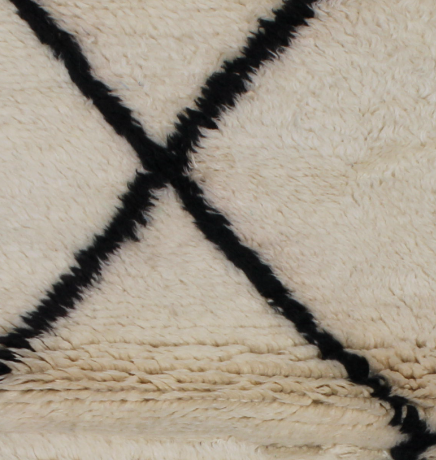 Petit Tapis beni ouarain noir & blanc